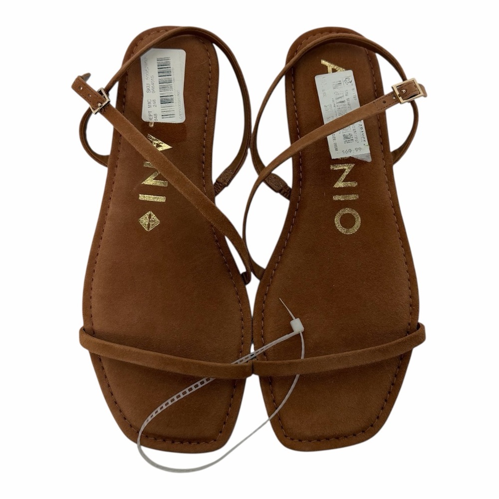 ANTONIO MELANI STRAPPY LEATHER SANDALS SIZE 9.5 NEW OPEN TOE SUMMER CASUAL